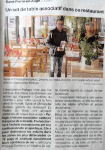 Le journal Ouest France parle des Cantines du Monde